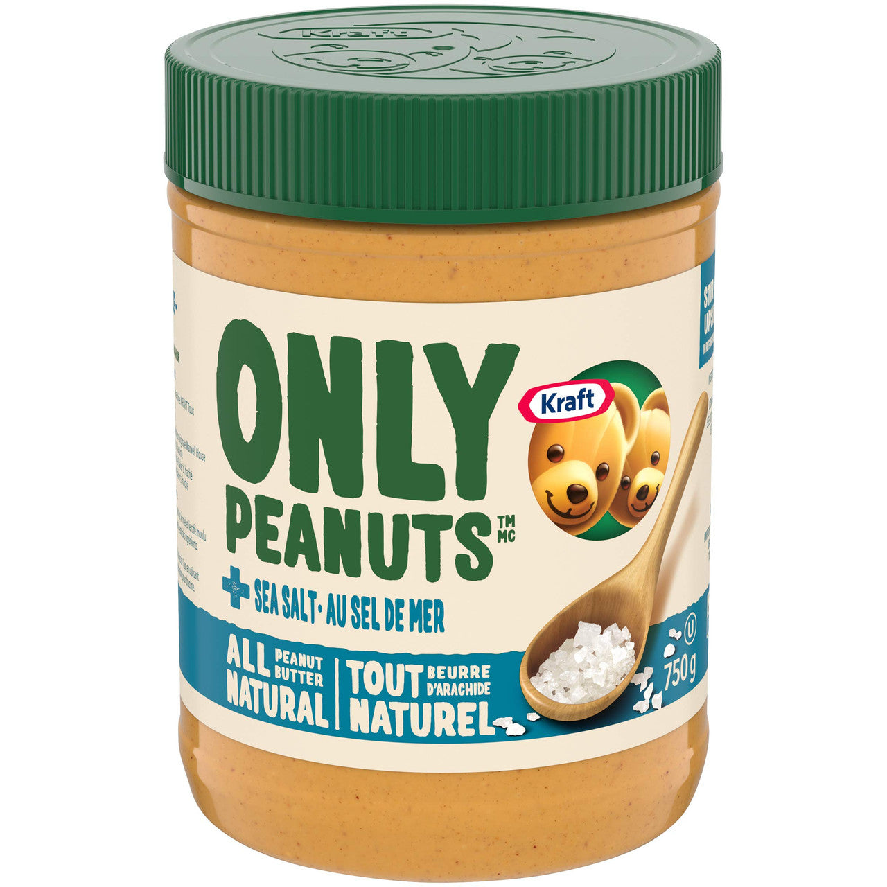 Kraft Peanut Butter, All Natural Sea Salt, 750g/26.5 oz (Pack of 12) {Imported from Canada}