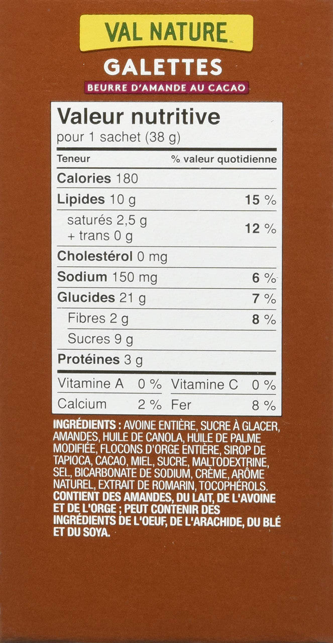 NATURE VALLEY Biscuits with Cocoa Almond Butter, 5ct, 190g/6.7oz, {Imported from Canada}