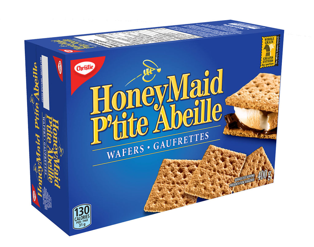 Christie Honey Maid Graham Cracker Wafers Boxes, Summer Camping Snacks, 12 Count, 400g/14.1 oz., {Imported from Canada}