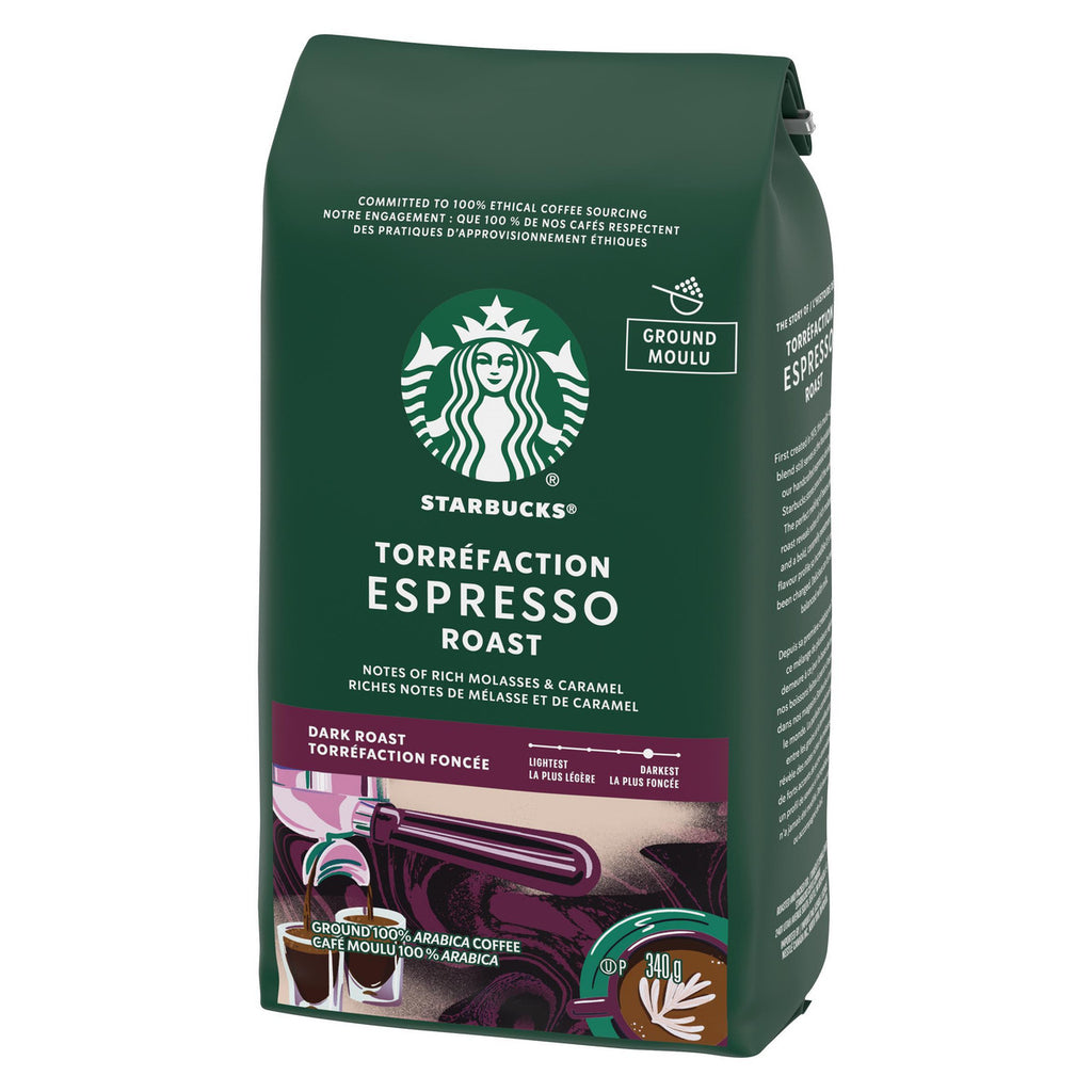 Starbucks Espresso Roast Ground Coffee, 340g/12 oz. Bag {Imported from Canada}