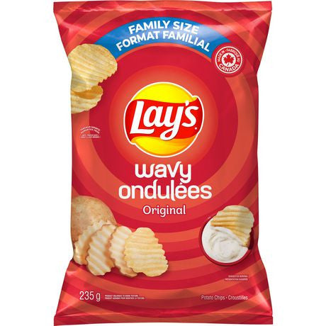 Lay's Wavy Original Chips 235g/8.3 oz., {Imported from Canada}