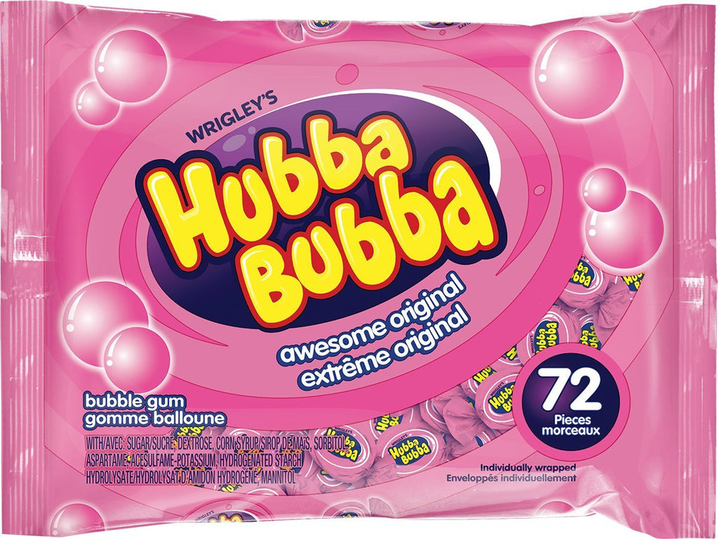 Hubba Bubba Awesome Original Fun Size, 72-Count, 5g/0.2oz per piece, {Imported from Canada}