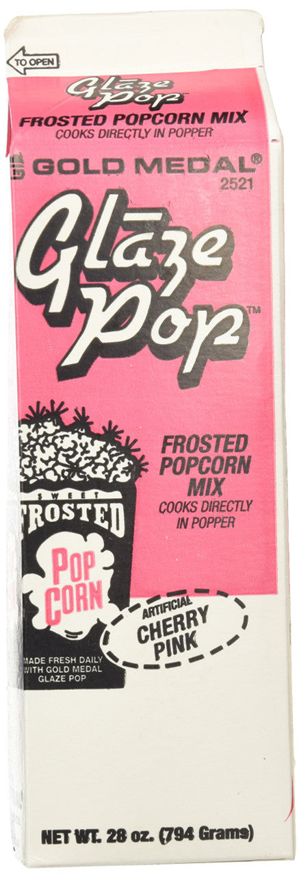 Cherry Pink Glaze Pop 794g/28 oz., Popcorn Mix {Imported from Canada}