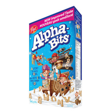 Post Alpha Bits Cereal, 340g/12oz., (Imported from Canada)