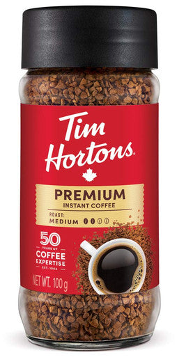 Tim Hortons Premium Instant Coffee (Medium) 100g/3.5oz., {Imported from Canada}