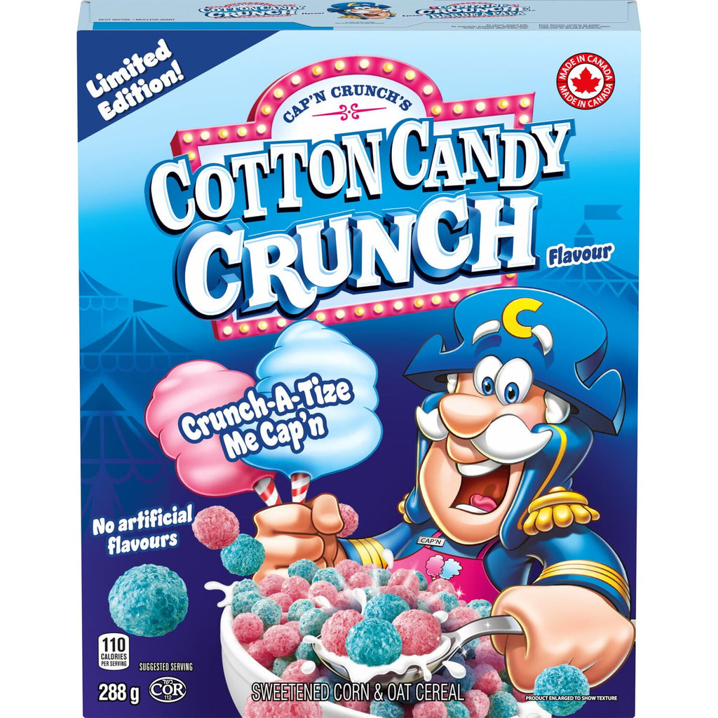 Cap'n Crunch Cotton Candy Crunch Cereal, 288g/10.1 oz