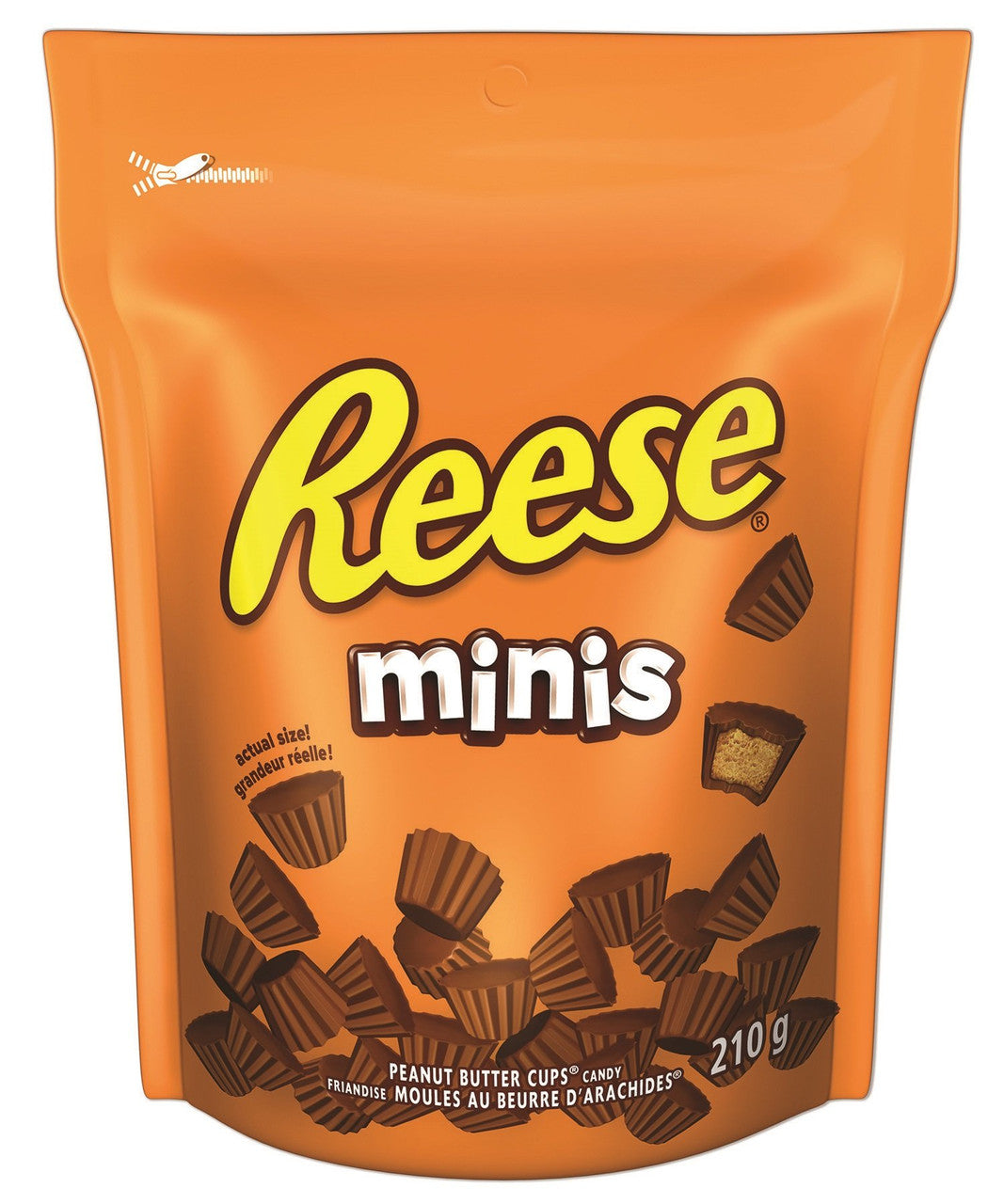 Reese Minis Peanut Butter Cups Chocolate, 210g/7.4oz. (Imported from Canada)