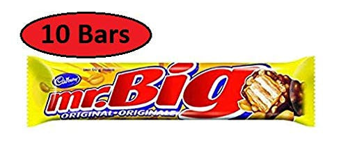 Mr. Big Chocolate Bars, 600g/60g Each BAR, (10 Pack), {Imported from Canada}