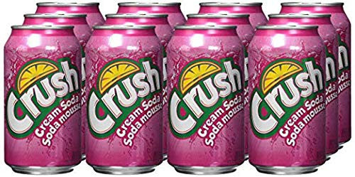 Crush Cream Soda Soft Drink Cans (12pk) 355ml 12 Fl. oz. {Imported from Canada}