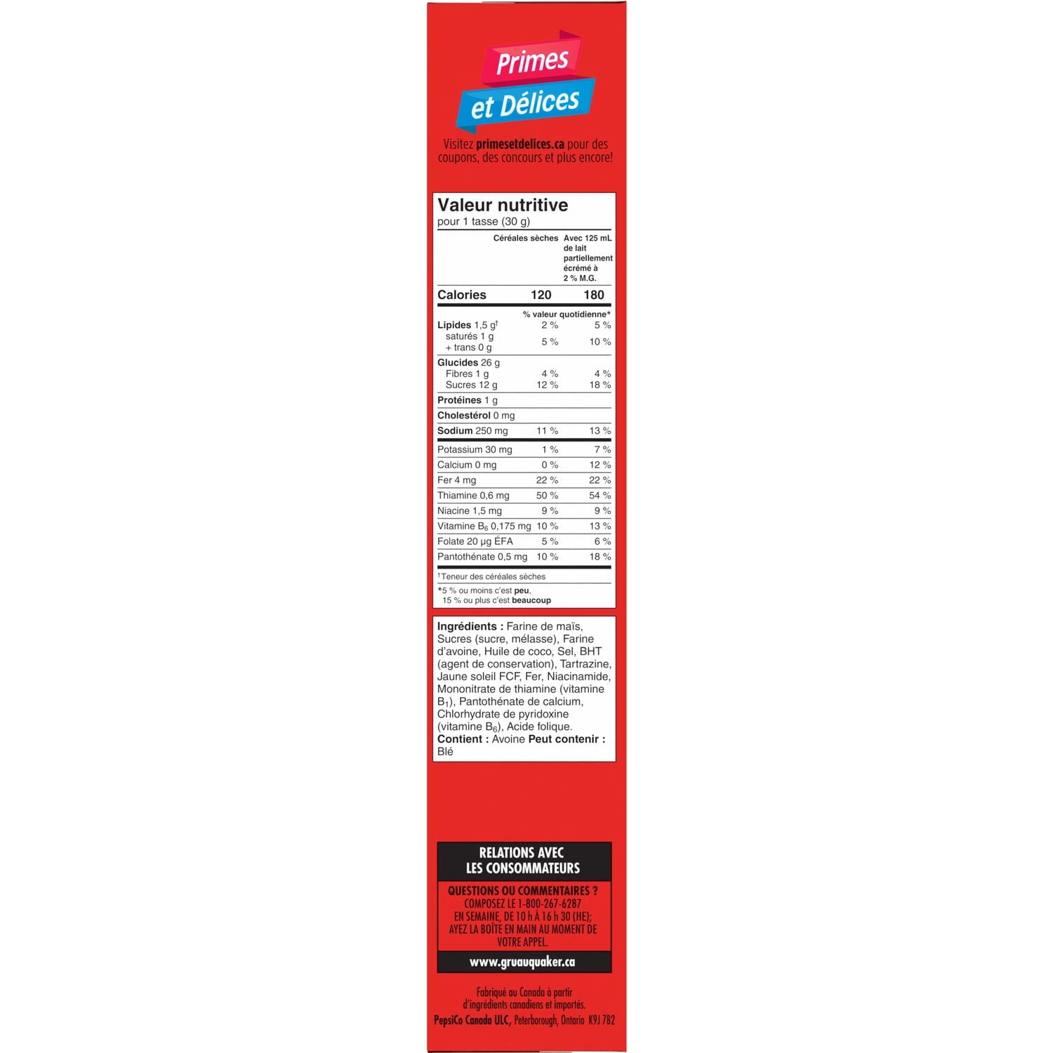 Quaker Captain Crunch Original, 350g/12.34 oz. /24ct {Imported from Canada}