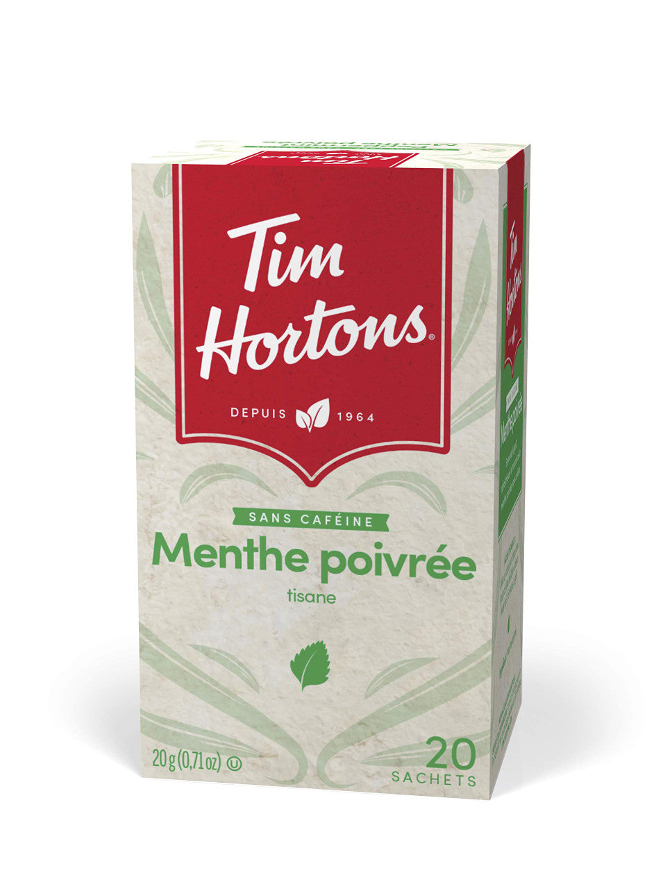 Tim Hortons Peppermint Tea Bags, 20ct, 40g | 1.4oz {Imported from Canada}