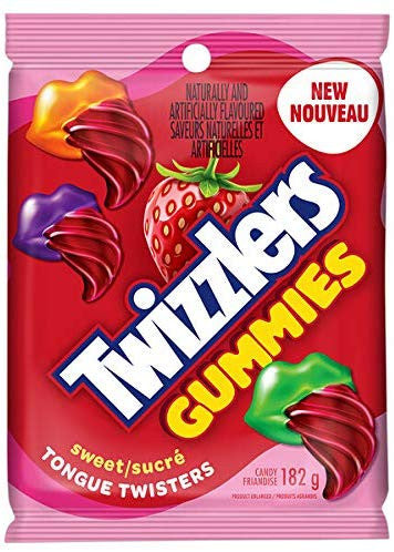 Twizzlers Gummies Sweet Tongue Twisters Candy, 182g (10pk) {Imported from Canada}