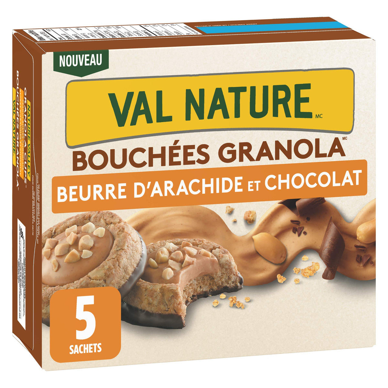 NATURE VALLEY, Granola Cups Peanut Butter Chocolate Flavour, 5ct, 191g/6.7oz., {Imported from Canada}