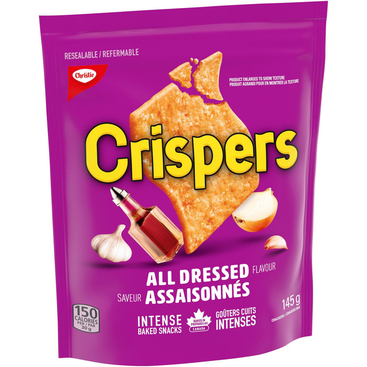 Christie Crispers, All Dressed Crackers, 145g/5.1 Ounce, Bag, {Imported from Canada}