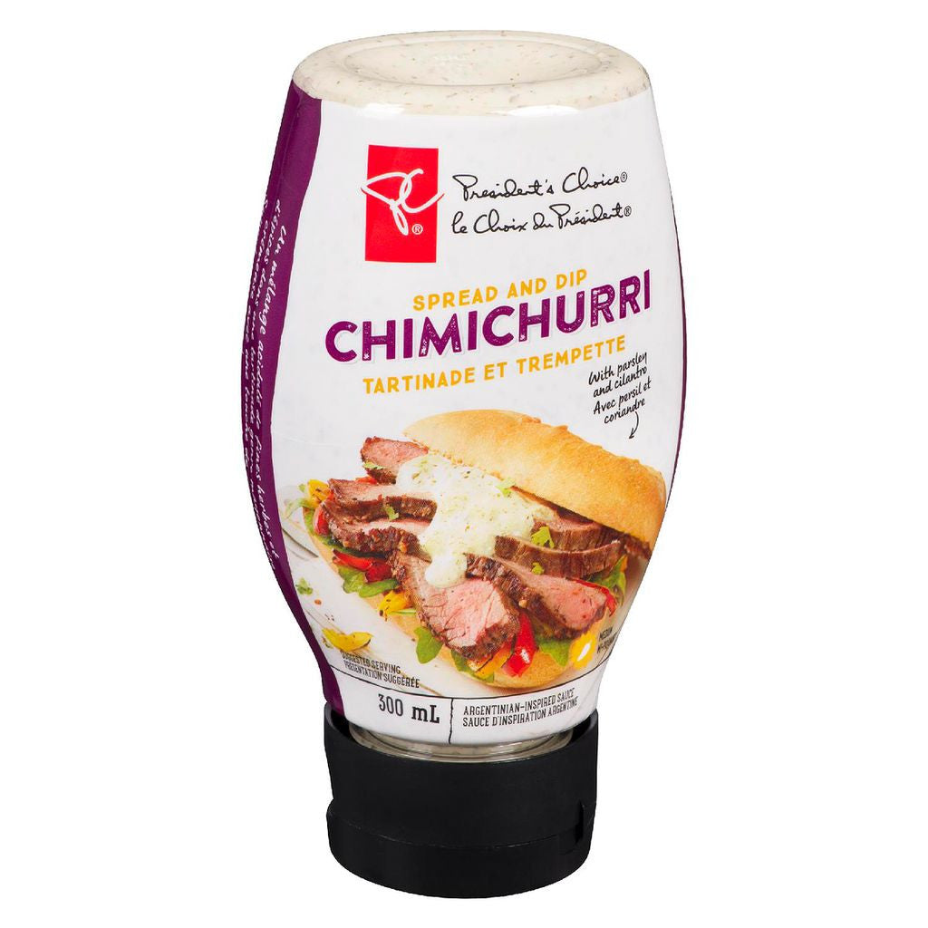 President's Choice, Chimichurri Spread and Dip, 300ml/10.1oz., (2 Pack) {Imported from Canada}