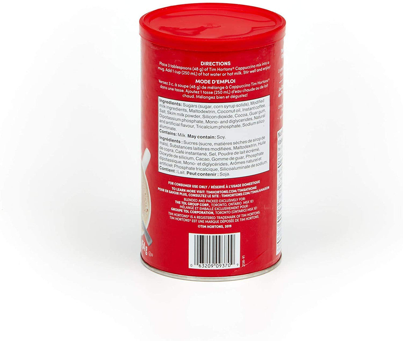 Tim Hortons French Vanilla Cappuccino Sweet and Creamy (454g/16 oz.,) 2pk, {Imported from Canada}