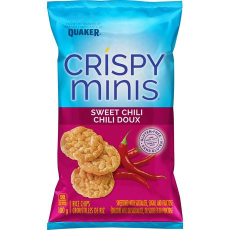 Quaker Crispy Minis Rice Chips Sweet Chili 100g/3.5 oz., {Imported from Canada}