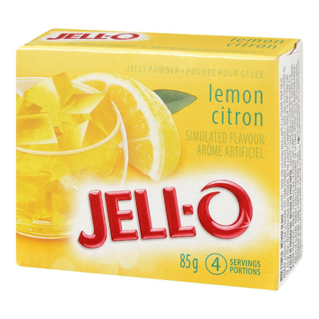 Jell-O Lemon Jelly Powder, Gelatin Mix 85g/3 oz., {Imported from Canada}