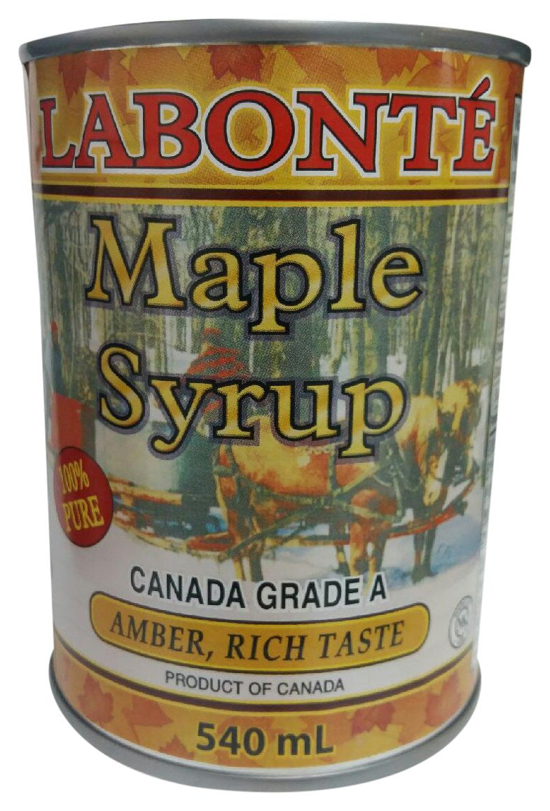 Labonte Pure Maple Syrup Amber Rich Taste 540 Mls 18.25 Oz {Imported from Canada}