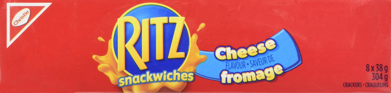 Ritz Snackwich Crackers Cheese Flavour (8x38g) 304g/10.7oz {Imported from Canada}