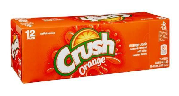 Crush Orange Drink Cans 355ml 12 Fluid Ounces (12pk) {Imported from Canada}