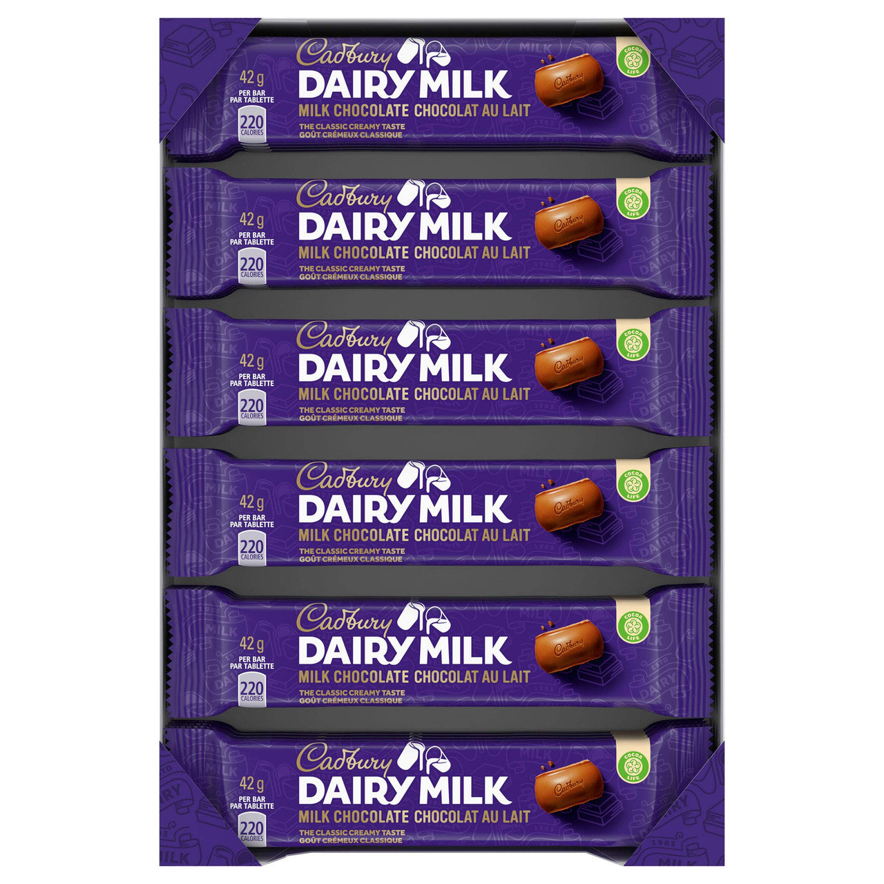 Cadbury Dairy Milk Chocolate - 24x42g {Imported from Canada}