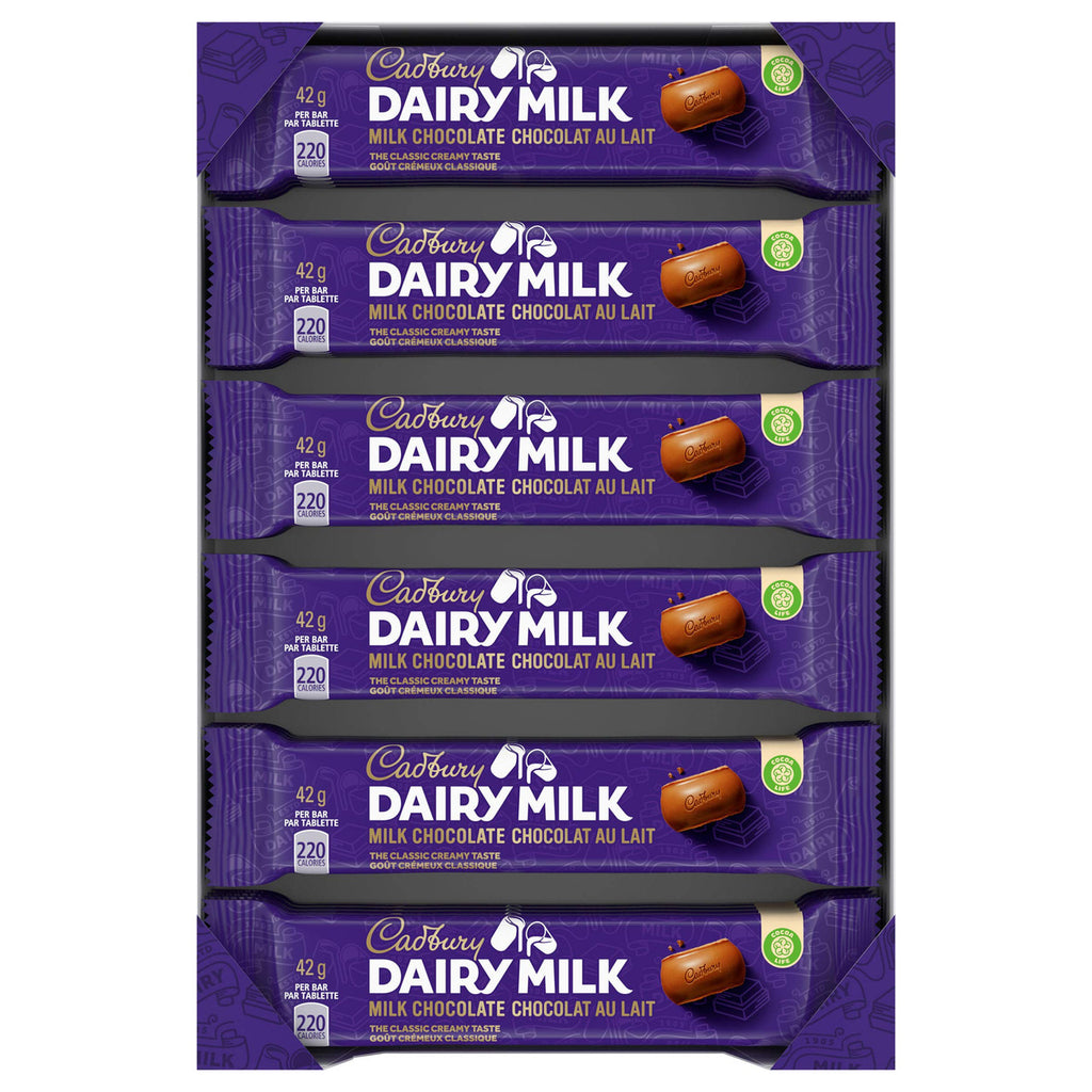 Cadbury Dairy Milk Chocolate - 24x42g {Imported from Canada}