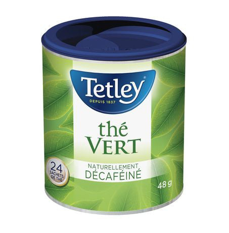 Tetley Naturally Decaffeinated Green Tea 24ct, 48g/1.7oz (Imported from Canada)