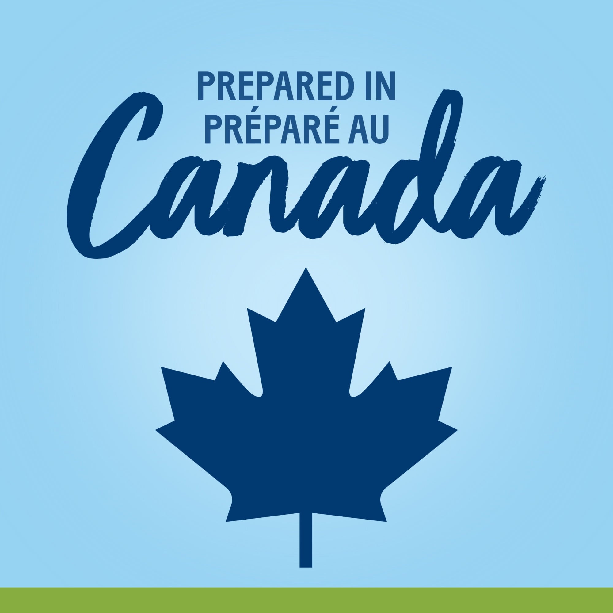 Prepared in Canada label