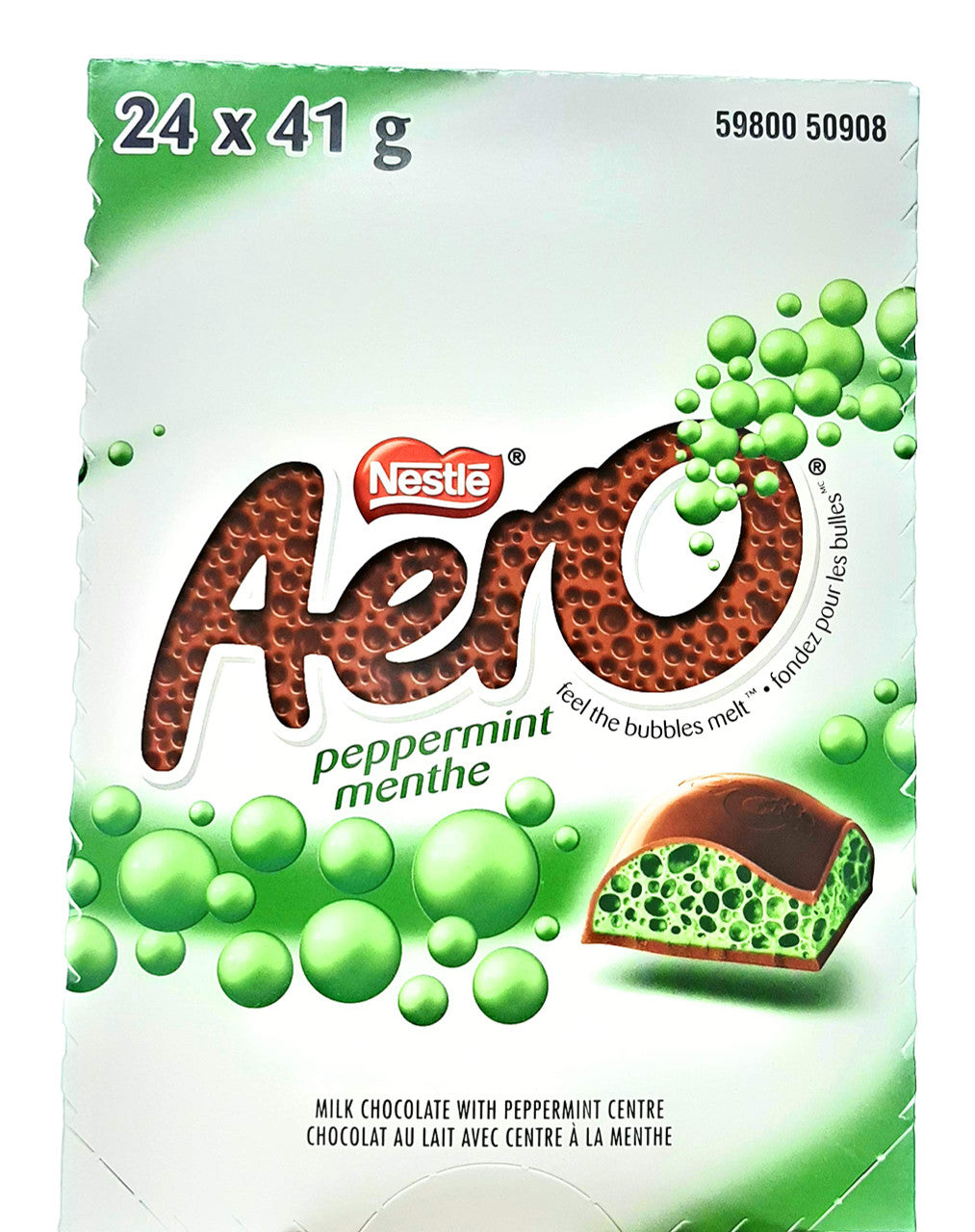 Nestle Aero Chocolate Bar Peppermint, 41g/1.4oz, 24-Pack {Imported from Canada}