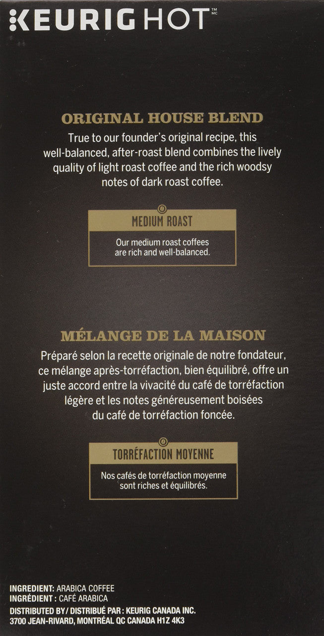 Van Houtte Original House Blend Coffee 30 K-Cups {Imported from Canada}