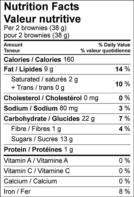 Original Two-Bite Brownies, 608g/1.3 lbs. Box (Imported from Canada)