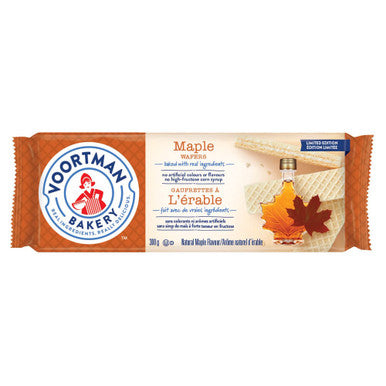 Voortman Maple Wafer Cookies, 300g/10.6 oz., {Imported from Canada}