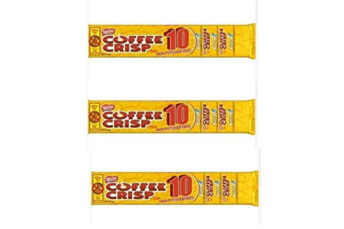 COFFEE CRISP Minis, 345g/12.2 oz., (3 Packs of 10 Mini Chocolate Bars) {Imported from Canada}