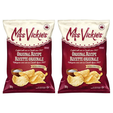 Miss Vickie's Original Recipe Kettle Cooked Potato Chips 200g/7.05oz, 2-Pack {Imported from Canada}