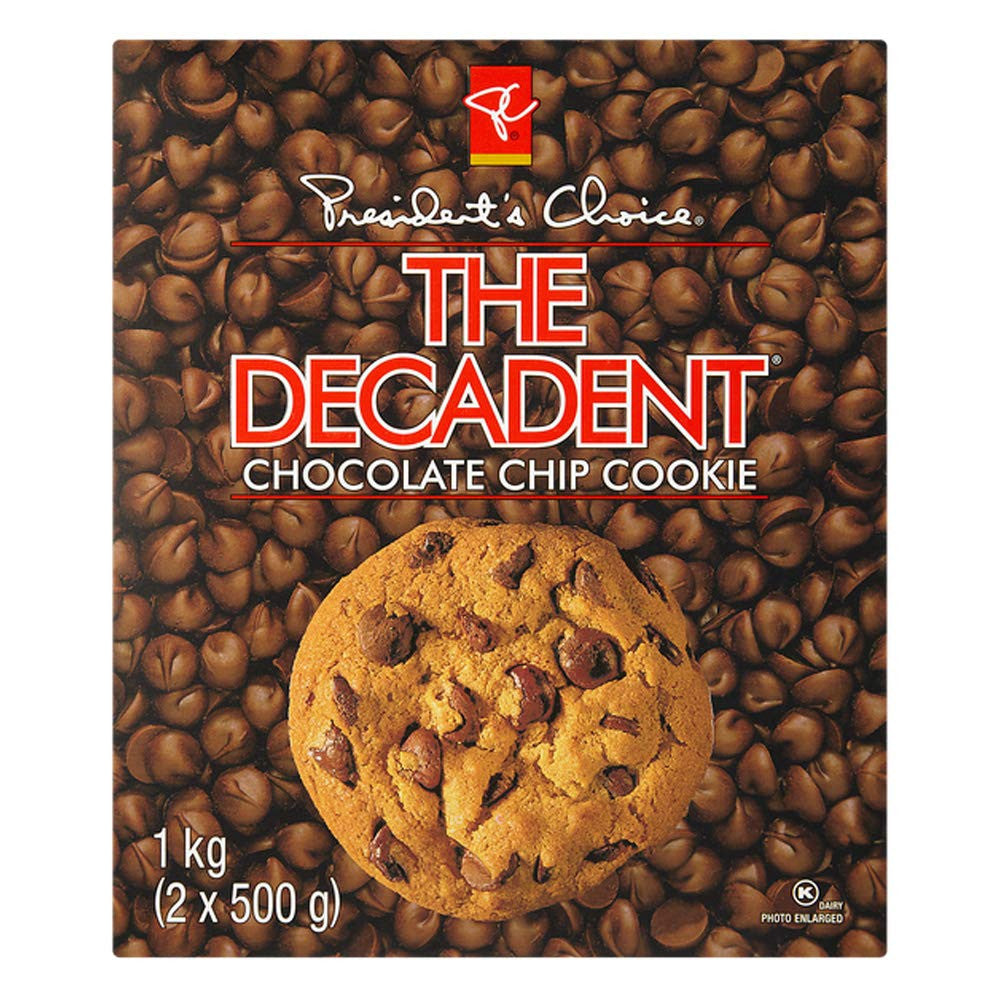 President's Choice The Decadent Chocolate Chip Cookies 1000g/35.3oz {Imported from Canada}