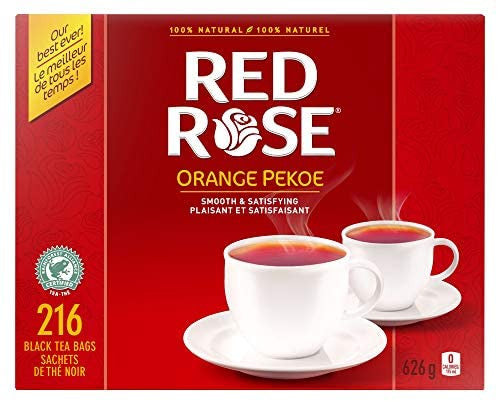Red Rose Tea Orange Pekoe 216 PC (432 Count) {Imported from Canada}