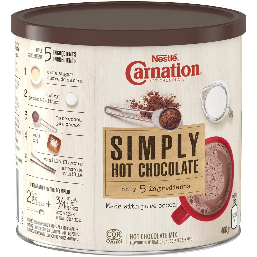 CARNATION Simply 5 Hot Chocolate, 400g/14.1oz., {Imported from Canada}