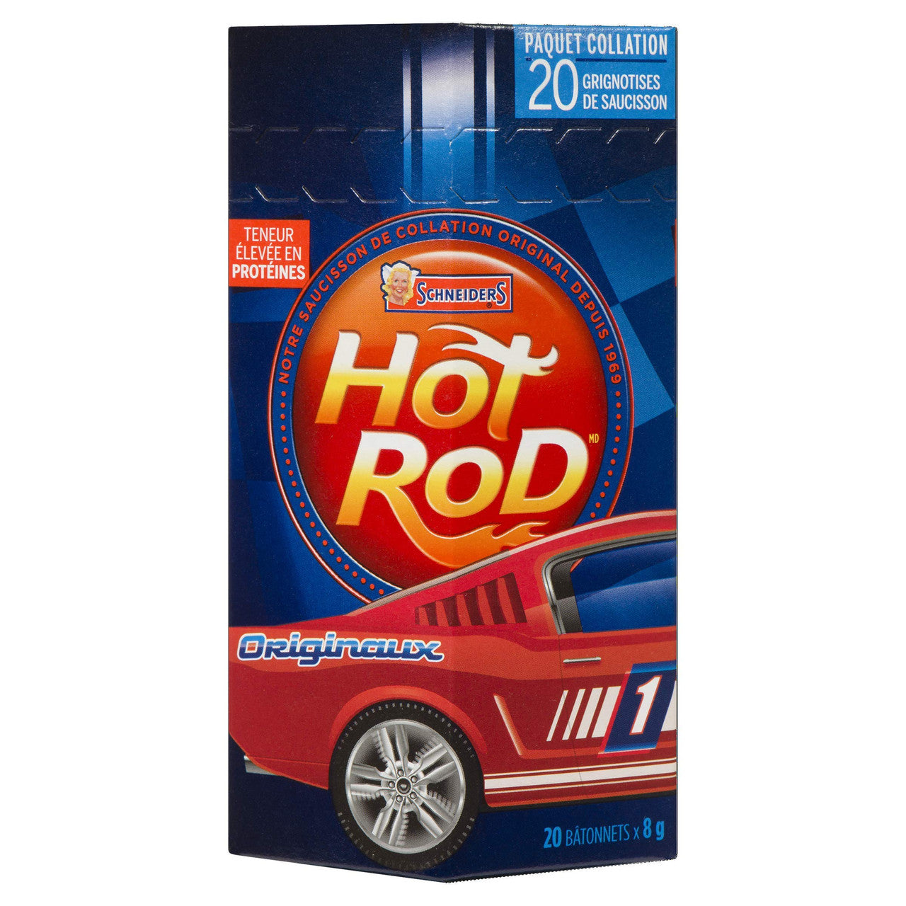 Schneiders Hot Rod Sausage Snacks, Original Flavour, (20pk) 8g/0.3 oz., {Imported from Canada}