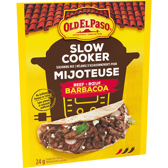 Old El Paso Slow Cooker Seasoning, Beef Barbacoa, 24g/0.8 oz., {Imported from Canada}