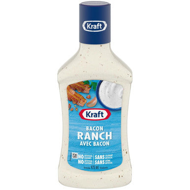 Kraft Bacon Ranch Salad Dressing, 475mL/16 fl. oz., Bottle, {Imported from Canada}
