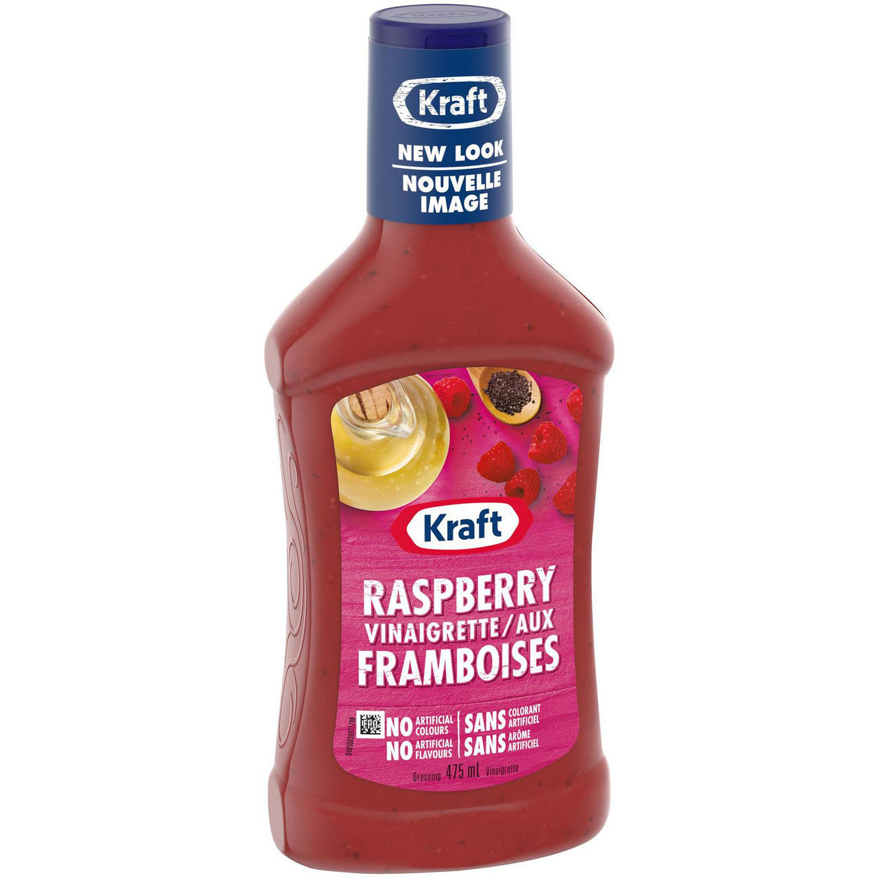 Kraft Raspberry Vinaigrette Dressing, 475mL/16 fl. oz., Bottle, {Imported from Canada}