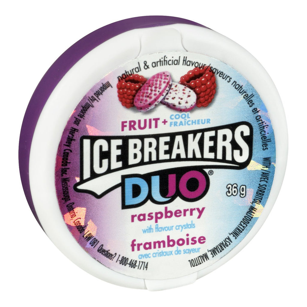 Ice Breakers Duo Raspberry Mints, 1.5oz. 36g(Pack of 6){Imported from Canada}