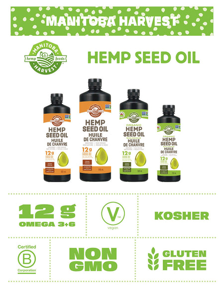 Manitoba Harvest Certified Organic Hemp Oil (250mL/8.5 oz.,) {Canadian}