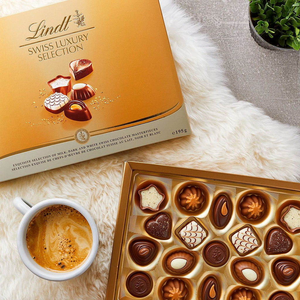 Lindt Swiss Luxury Selection Assorted Chocolate Pralines Gift Box, 195g/6.8 oz. {Imported from Canada}