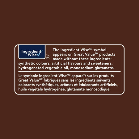 Ingredients wise label on a brown background