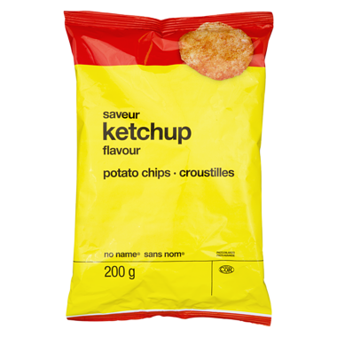 NO NAME Potato Chips, Ketchup 200g/7.1 oz., bag, (Imported from Canada)