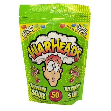 Warheads Extreme Sours Assorted Hard Candy 200g/7oz. (Imported from Canada)