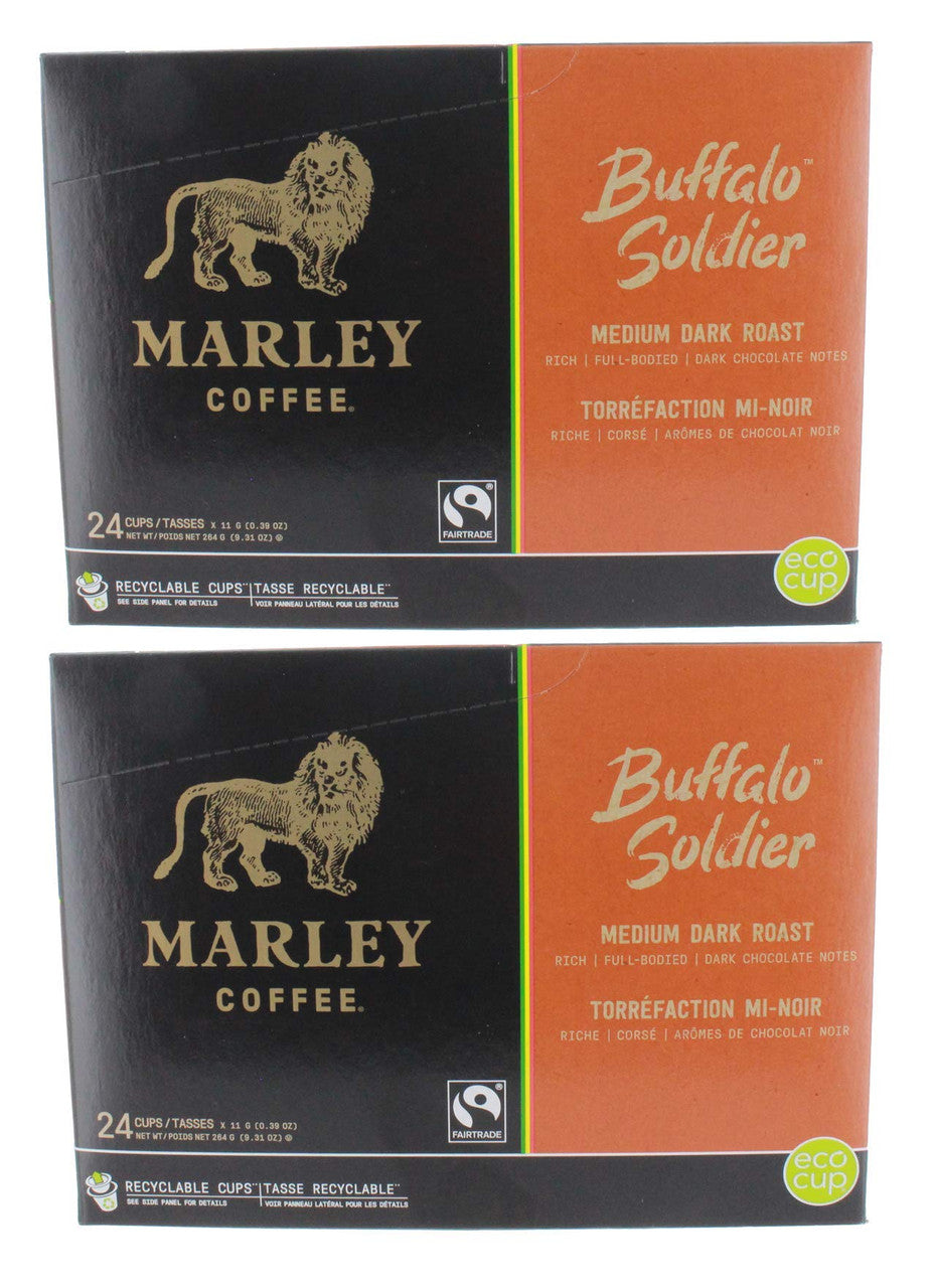 Marley Coffee Buffalo Soldier Single Serve Cups, 48 Count {Imported from Canada}