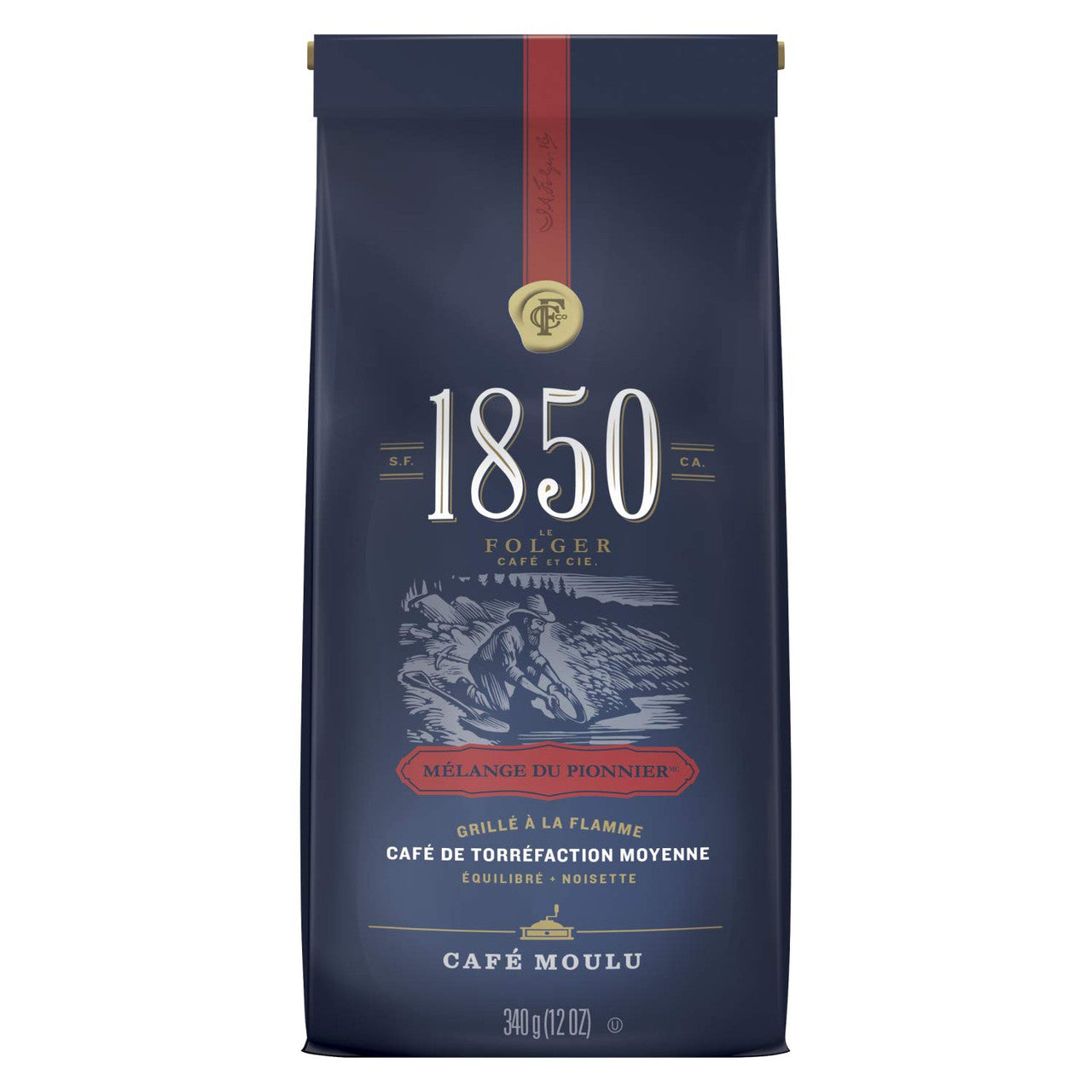 Folgers 1850 Pioneer Blend, Ground Coffee, 340g/12oz., {Imported from Canada}